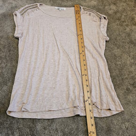 Rose + Olive Size Medium M Light Heathered Purple Pink Metal Embellished Soft - Picture 8 of 9